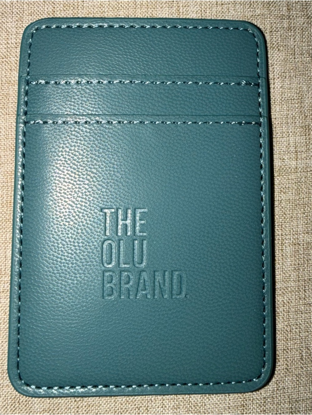 Teal Leather Card & Key Holder